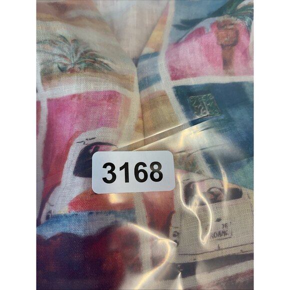 ROAME Raphia V Neck Midi Linen Dress Casablanca Print size 1 US SM - Picture 12 of 12